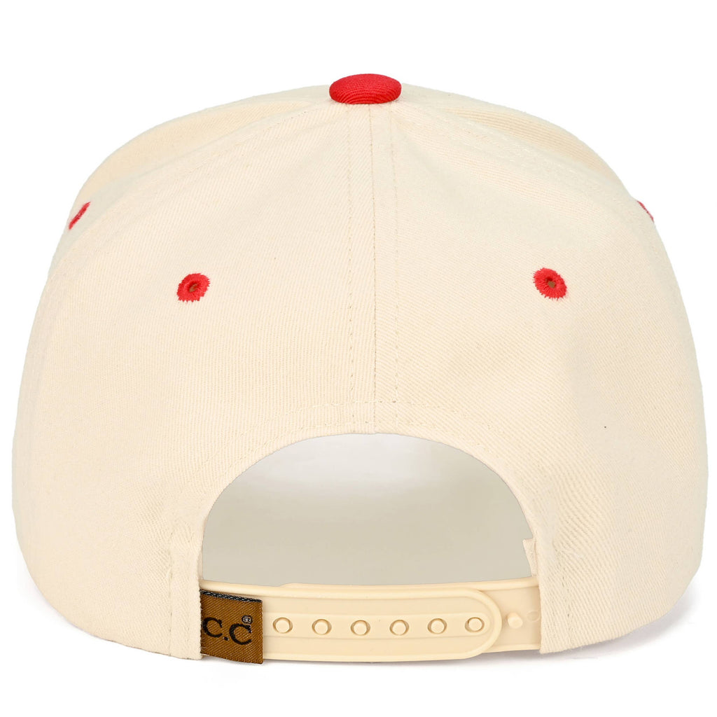 MOMMIN Two Tone Trucker Cap: Red
