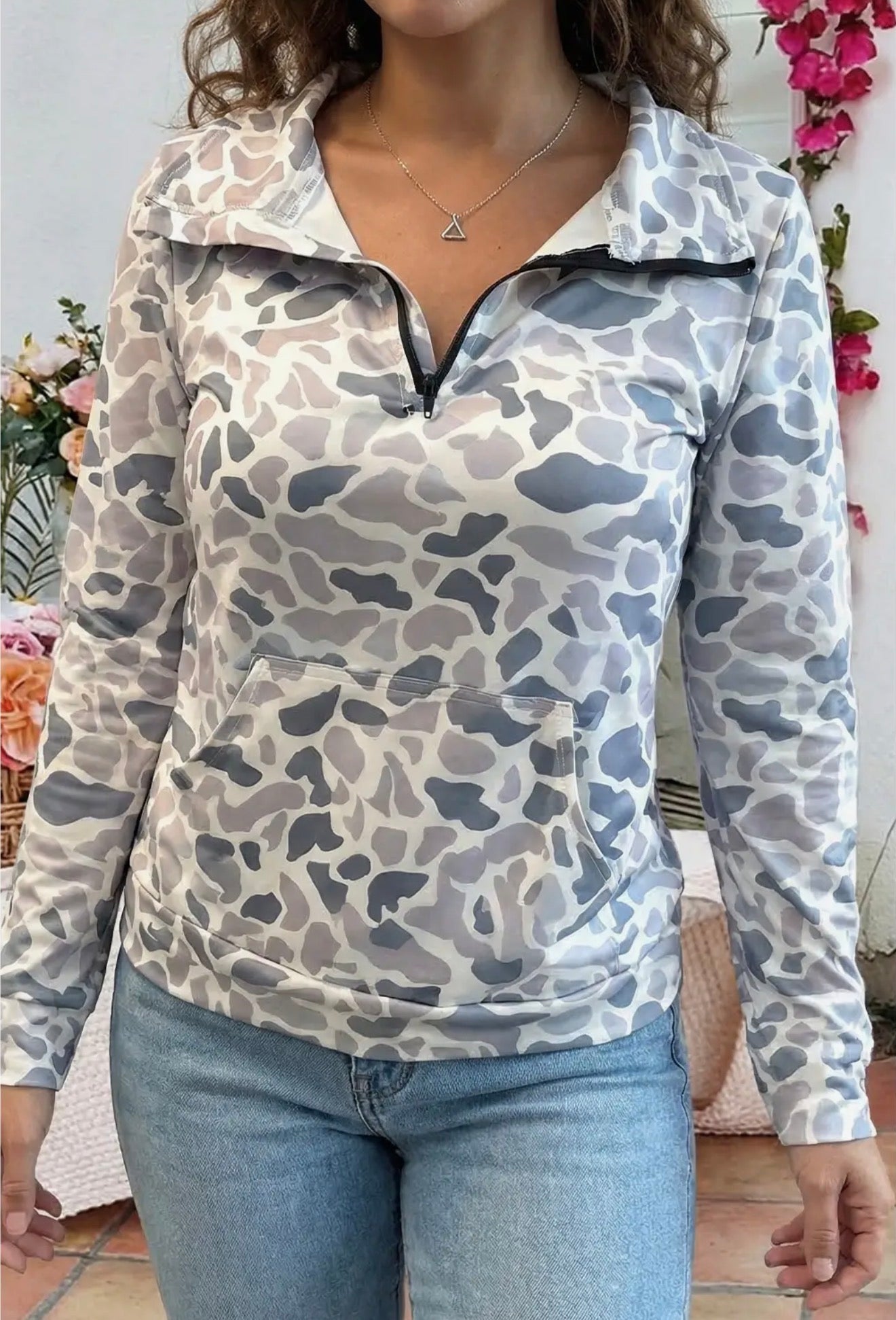 Camo 1/4 Zip Pullover