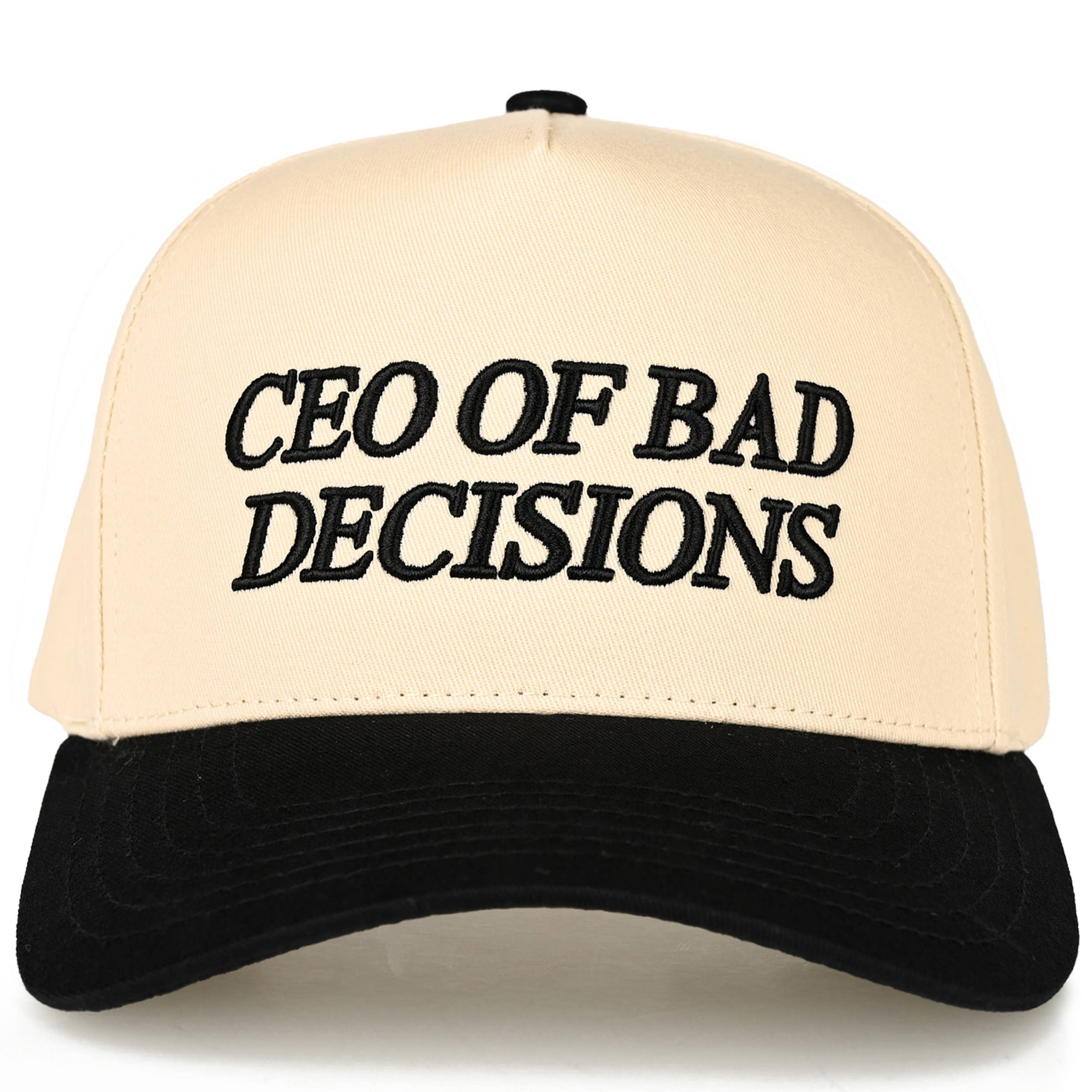 CEO OF BAD DECISIONS Two Tone Trucker Hat