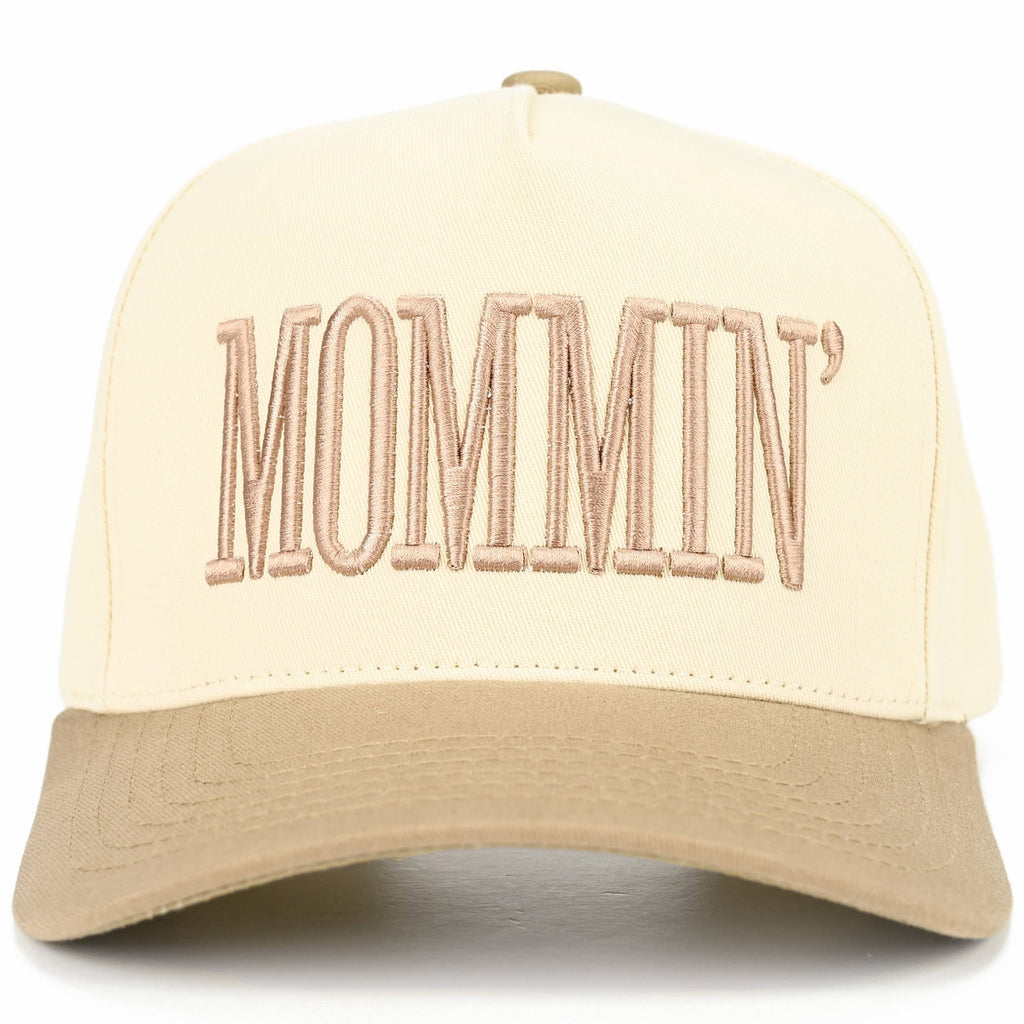 MOMMIN Two Tone Trucker Cap: Beige