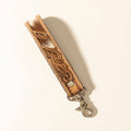 Myra Sedona Blaze Handtooled Leather Key fob-Bronze Ember