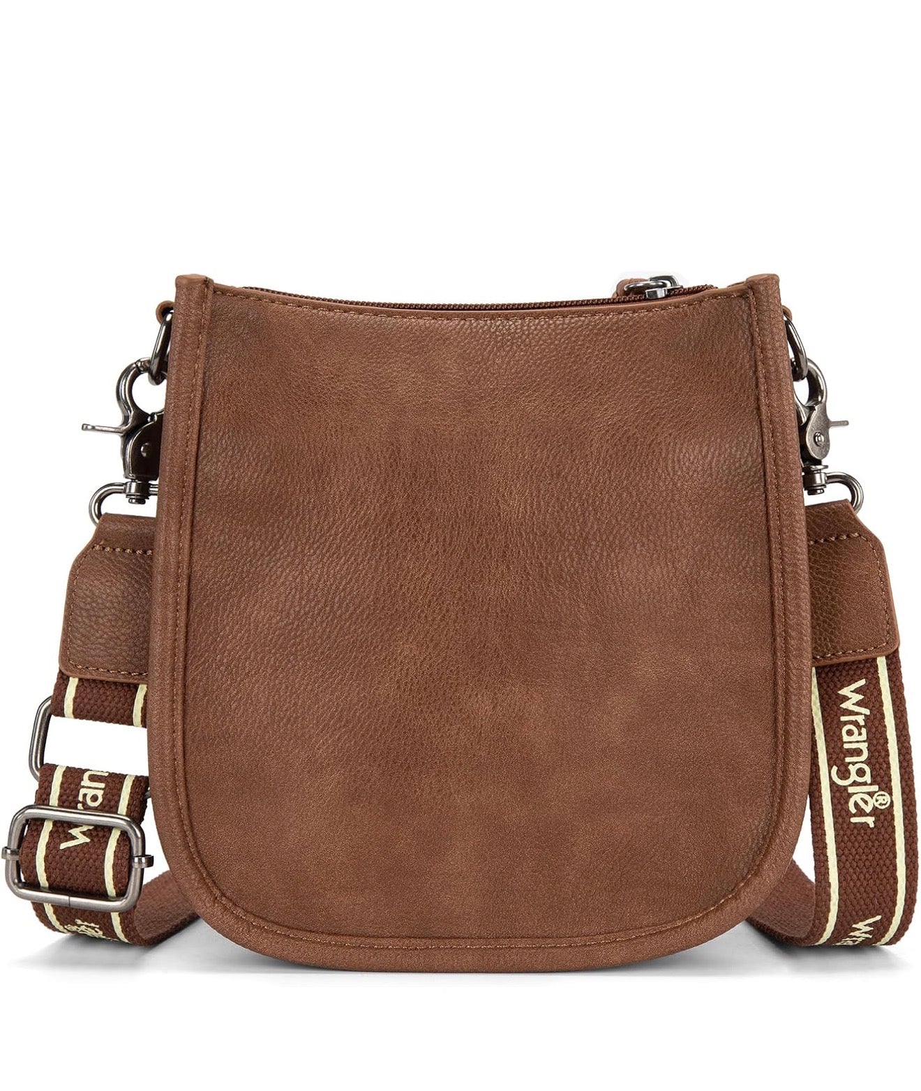 Wrangler Logo strap crossbody-Brown