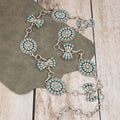 Stone Daisy Concho Chain Belt-Silver
