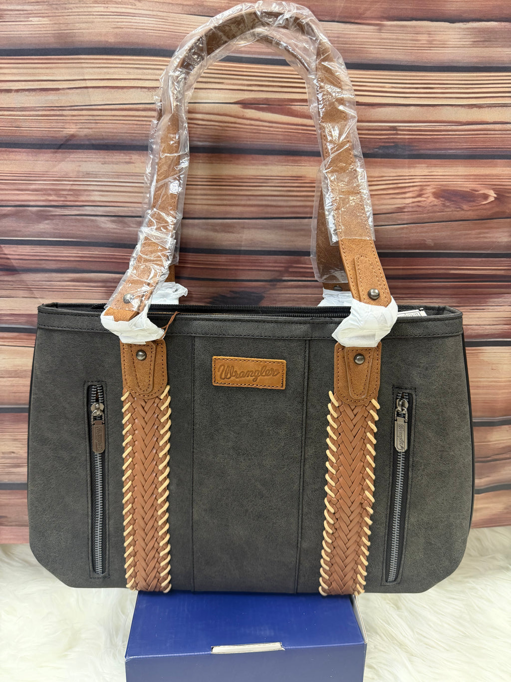 WRANGLER WHIPSTITCH TOTE BAG-BLACK