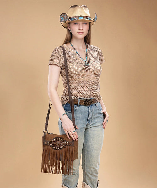 TRINITY RANCH FRINGE CROSSBODY BAG