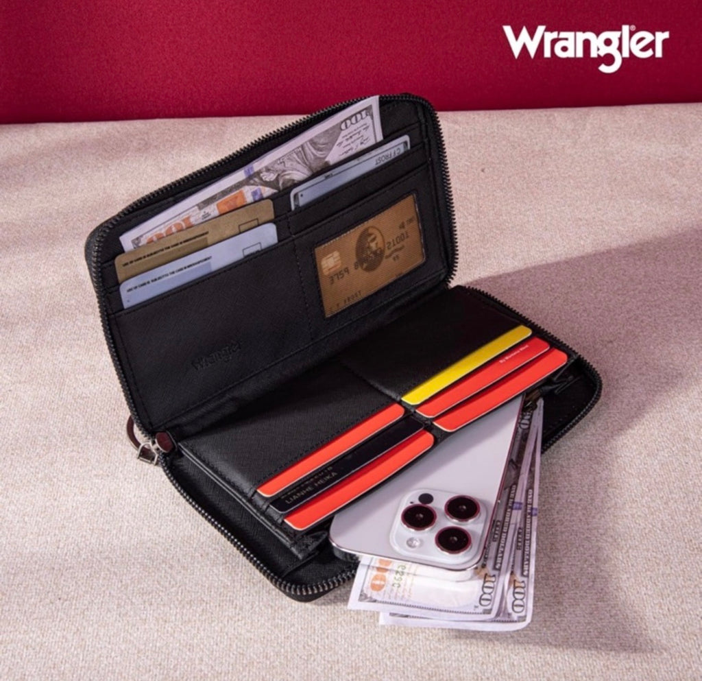 Wrangler Black Aztec Wallet