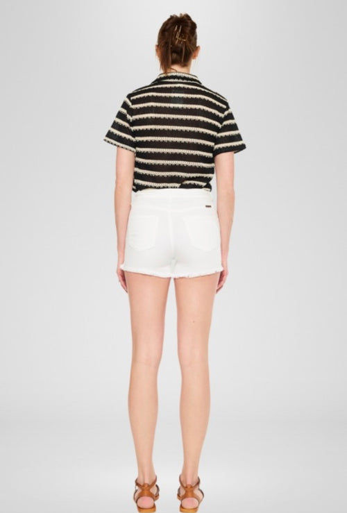 High Rise White Shorts