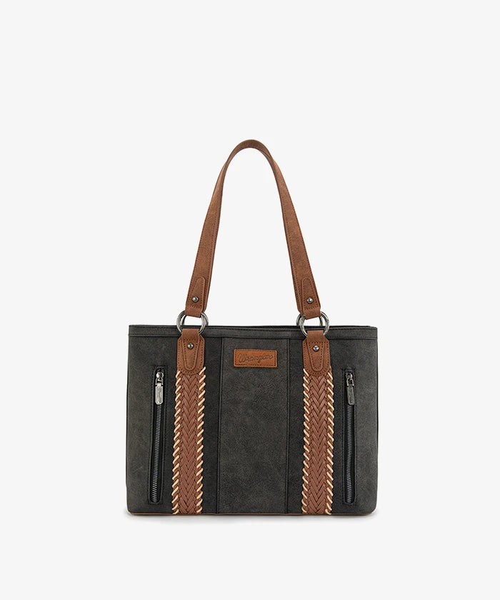 WRANGLER WHIPSTITCH TOTE BAG-BLACK