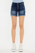 Mid Rise Dark wash shorts