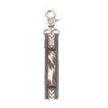 Braided Buckle Hairon Key Fob-Dusty Bronze