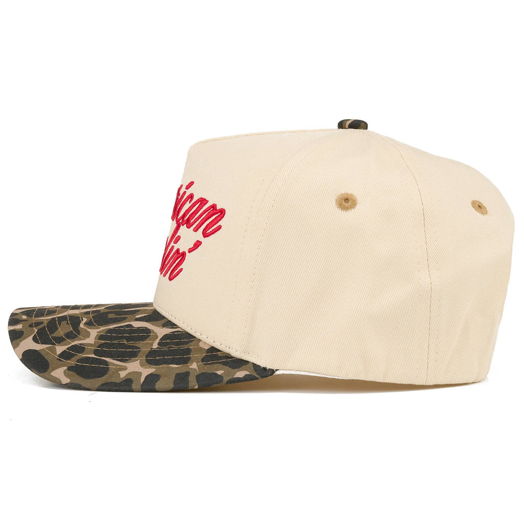 AMERICAN DARLIN' Two Tone Trucker Hat: Red