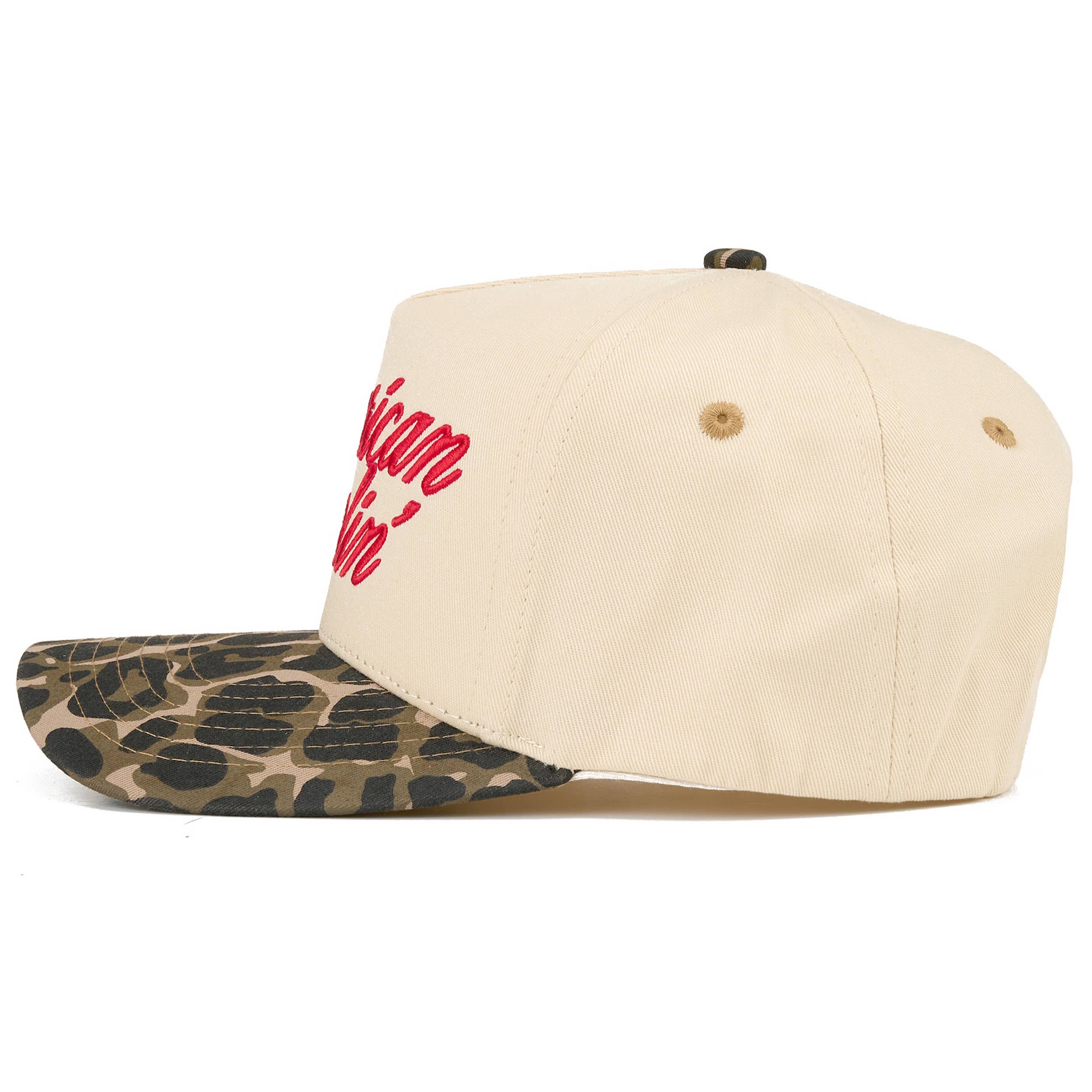 AMERICAN DARLIN' Two Tone Trucker Hat: Red