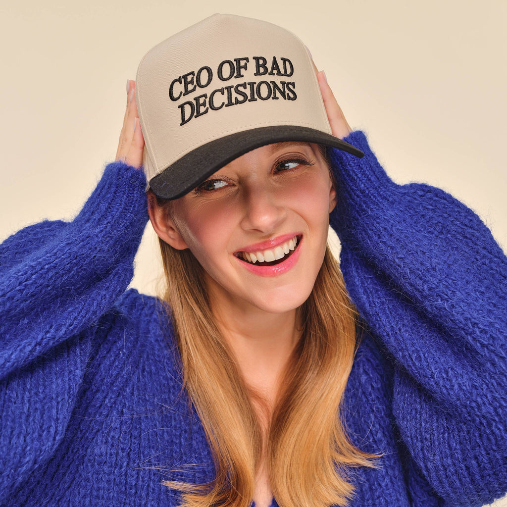 CEO OF BAD DECISIONS Two Tone Trucker Hat